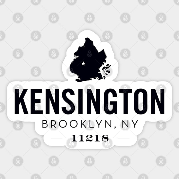 Kensington (black) Sticker by Assertive Shirts